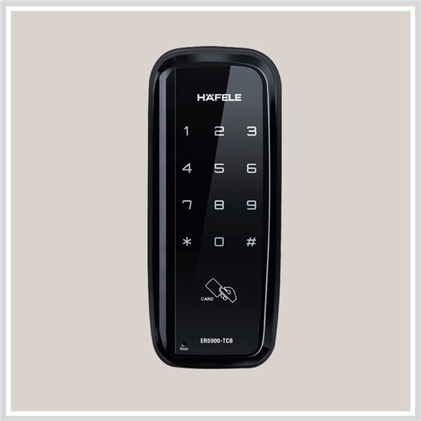 Khóa điện tử Hafele ER5900-TCB cho cửa gỗ / Màu đen, mã số 912.05.656